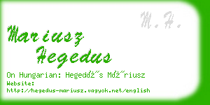 mariusz hegedus business card